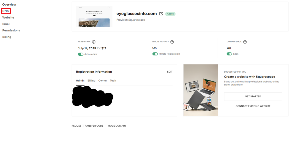 Squarespace DNS